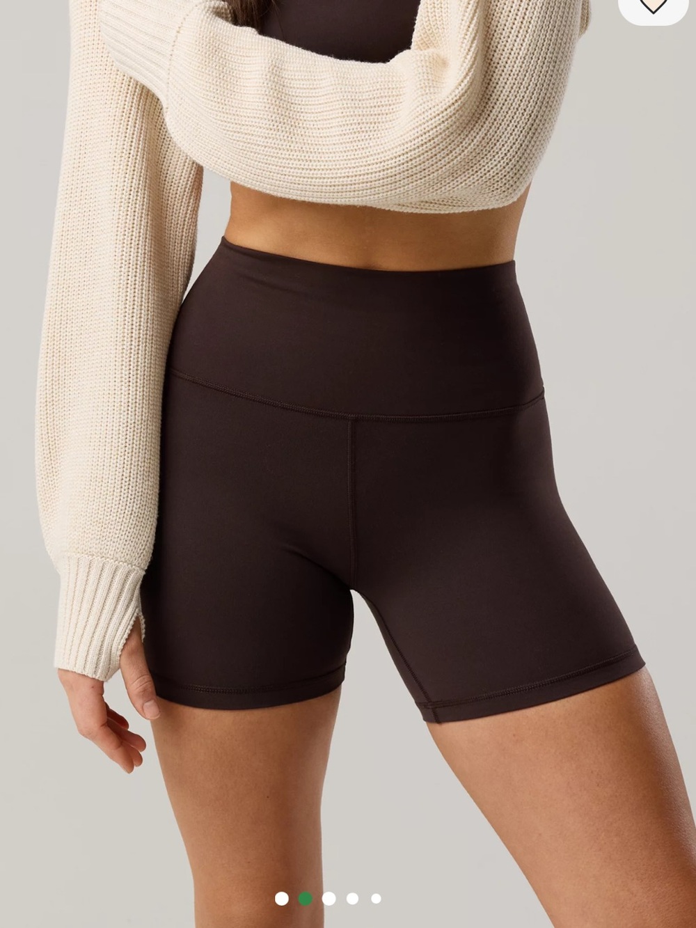 Offline by Aerie - Real Me Xtra - High Rise Bike Shorts - Brown - Large